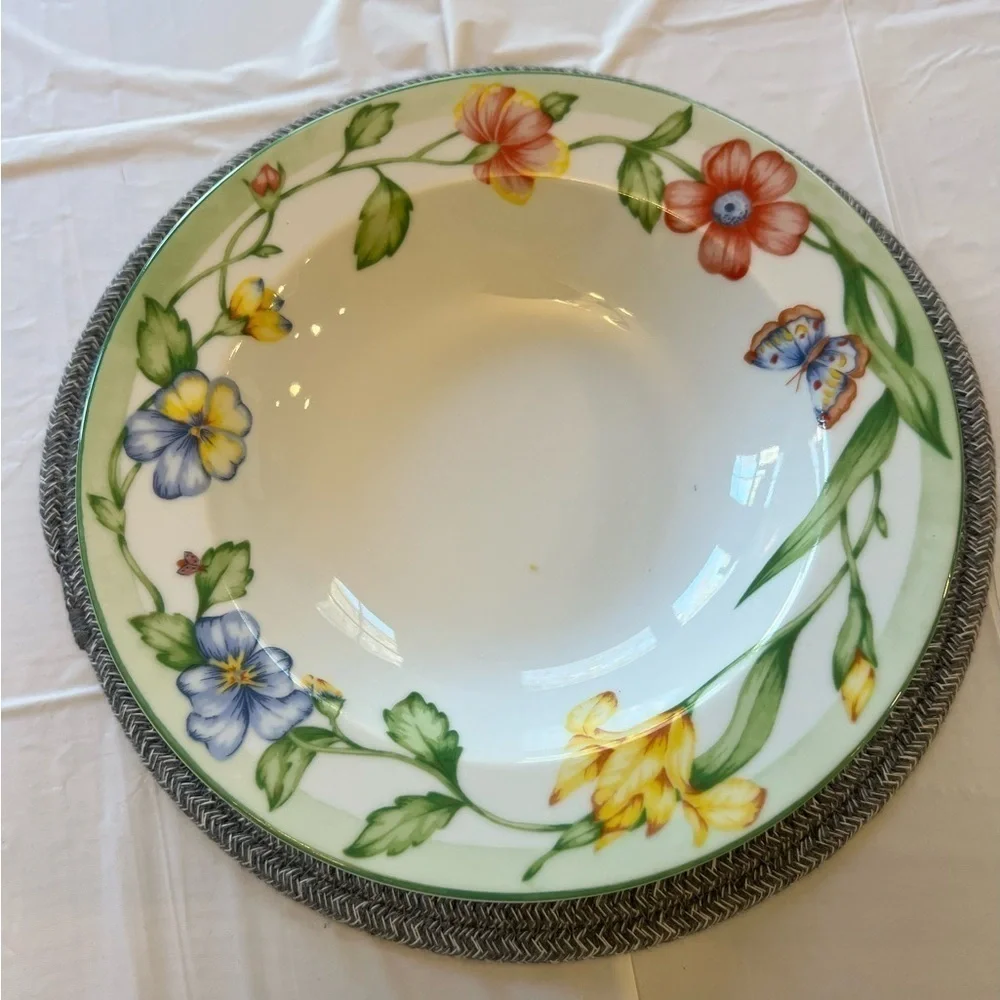 4 Coventry's Secret Garden Fine Porcelain Salad Plate Set.